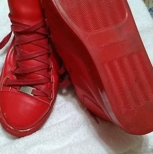 Red Balenciaga arena high tops